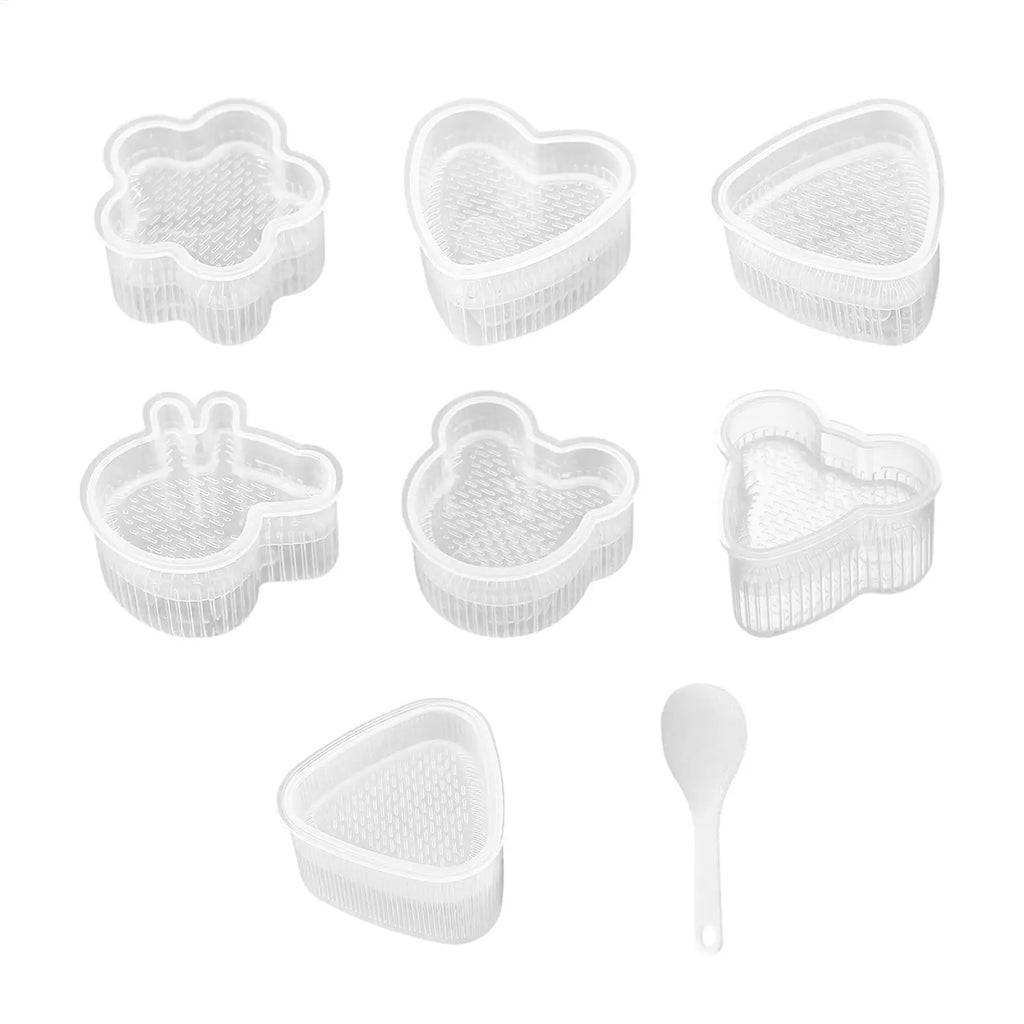 8Pcs Sushi Mold Rice Ball Molds Press Sushi Maker Triangle Mould Japanese Onigiri Rice Ball Bento Gadget Kitchen Accessories Oasis Select