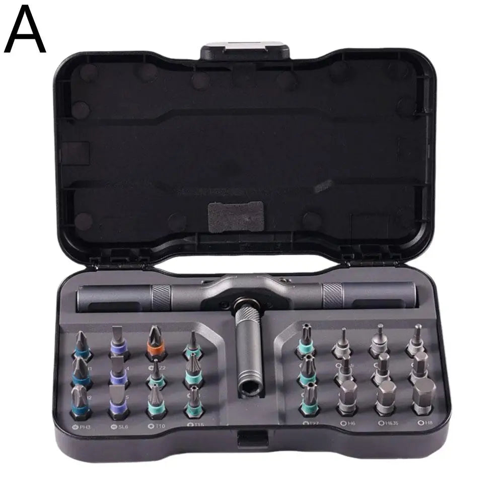 24-in-1 Multifunctional Screwdriver and Ratchet Wrench Set Magnetic Tips Home Repair Tool Kit for DIY Tasks Maintenance Projects Oasis Select A