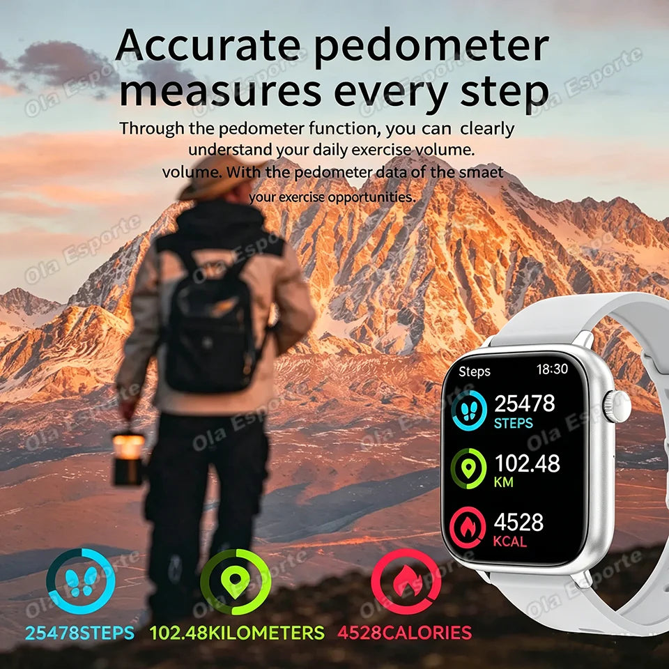 Ola Esporte 1.85" Smart Watch – Bluetooth Call & Fitness Tracker