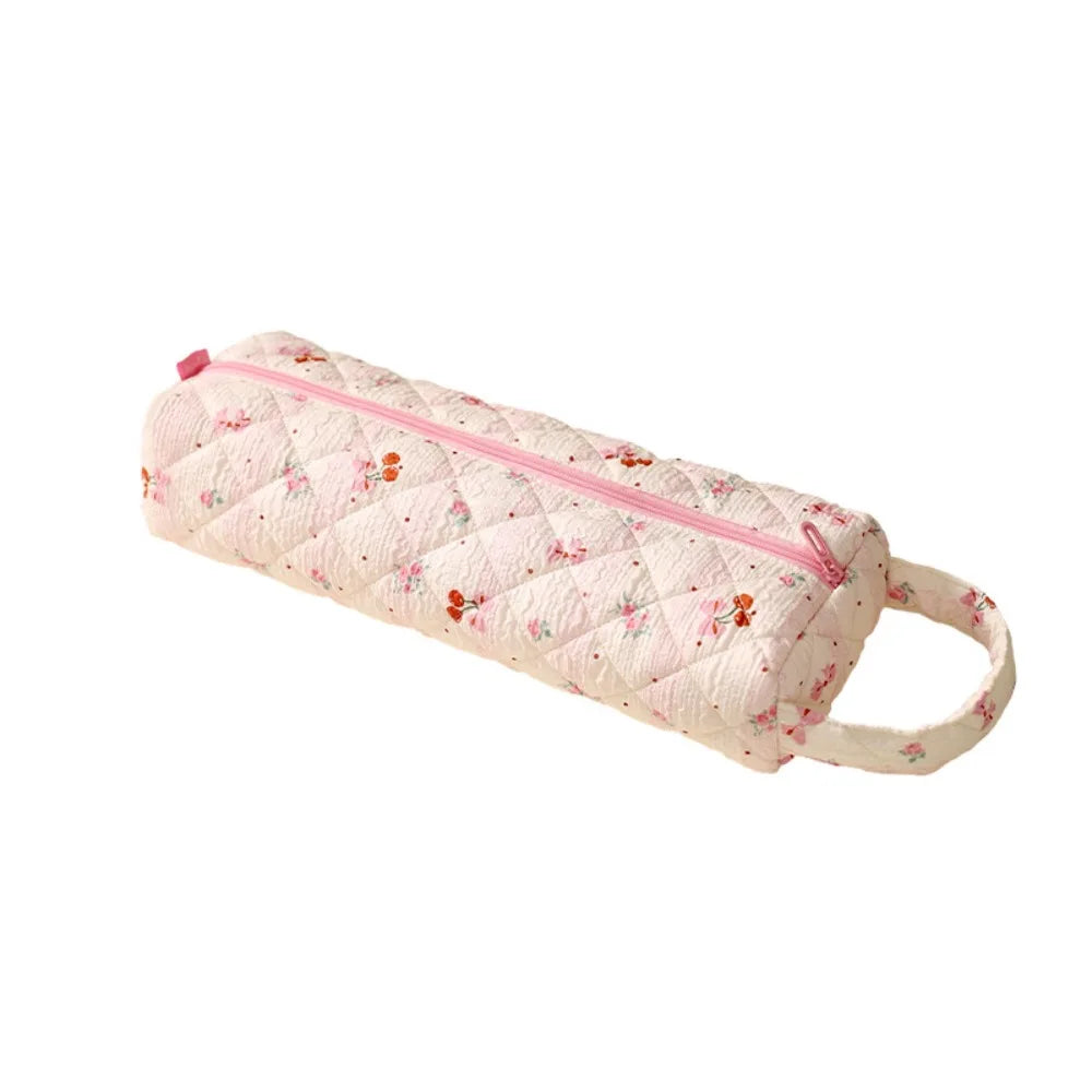 Quilting Cotton Hair Dryer Storage Bag Large Capacity Dustproof Curler Storage Bag Soft with Handle Carrying Case for Travel Oasis Select Cherry