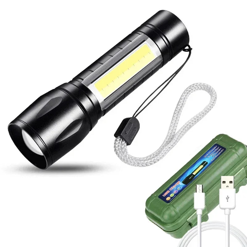 Portable Rechargeable Zoom LED Flashlight XP-G Q5 Mini Flash Light Torch Lantern 3 Lighting Modes Camping lamp Oasis Select 511 ZOOM