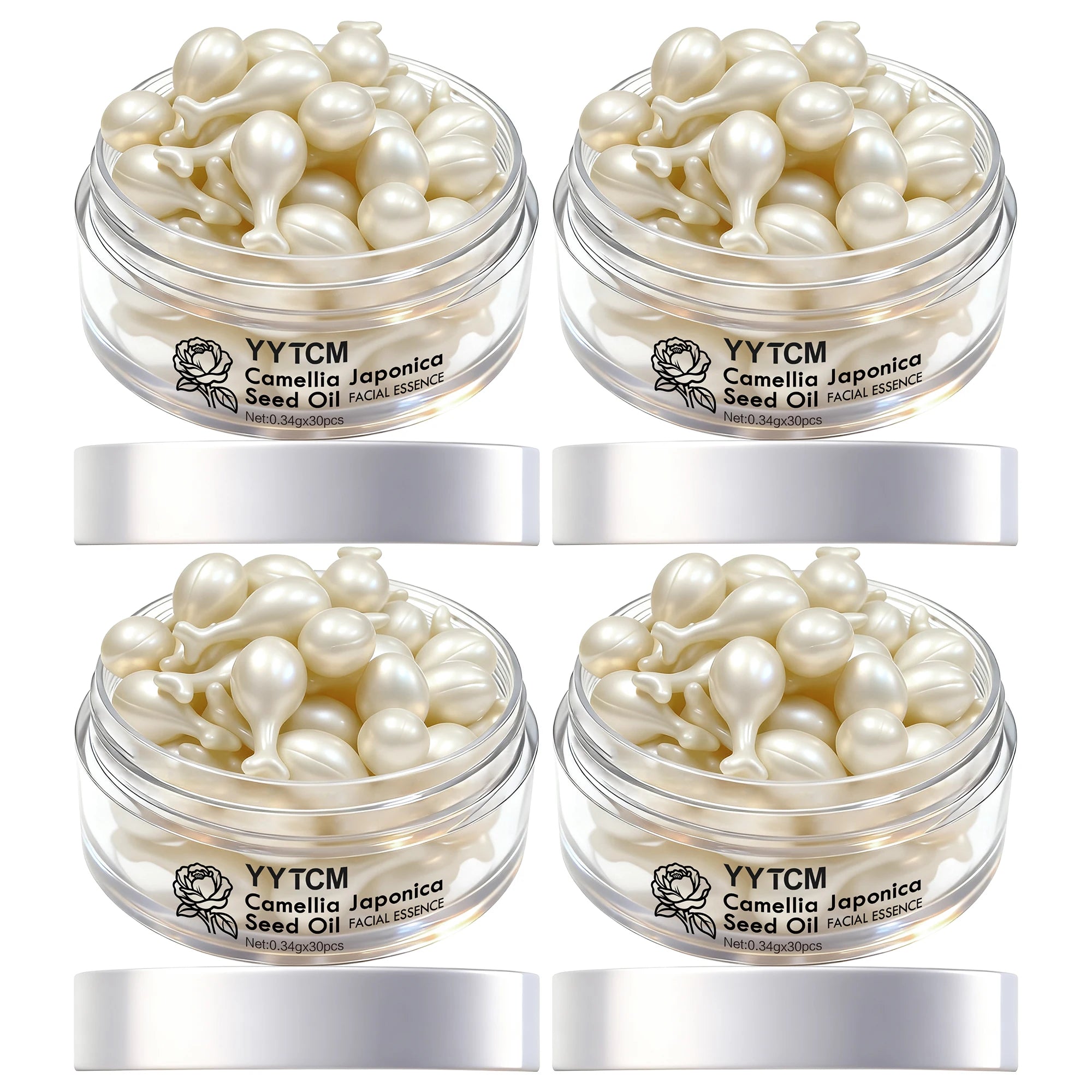 Camellia Seed Oil Capsules – Retinol, Squalane & Niacinamide Serum Face Serum Capsules Oasis Select 4 Bottles