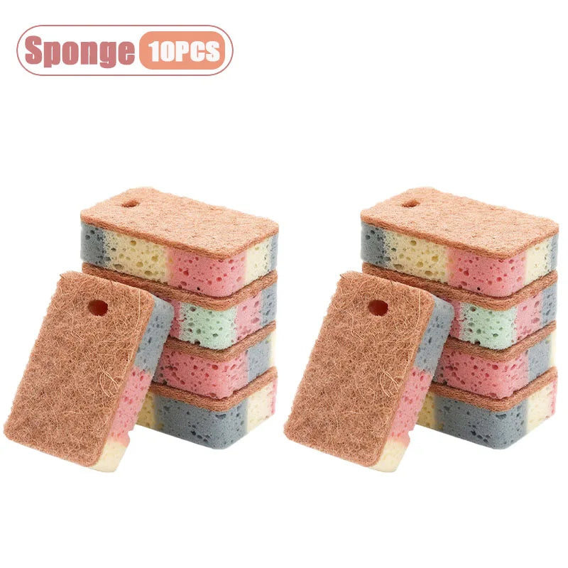 Dual Sided Dish Sponge Colorful Cellulose Sponges for Kitchen Utensil Cleaning Scouring Pads Household Cleaning Tool Oasis Select Sponge-10PCS