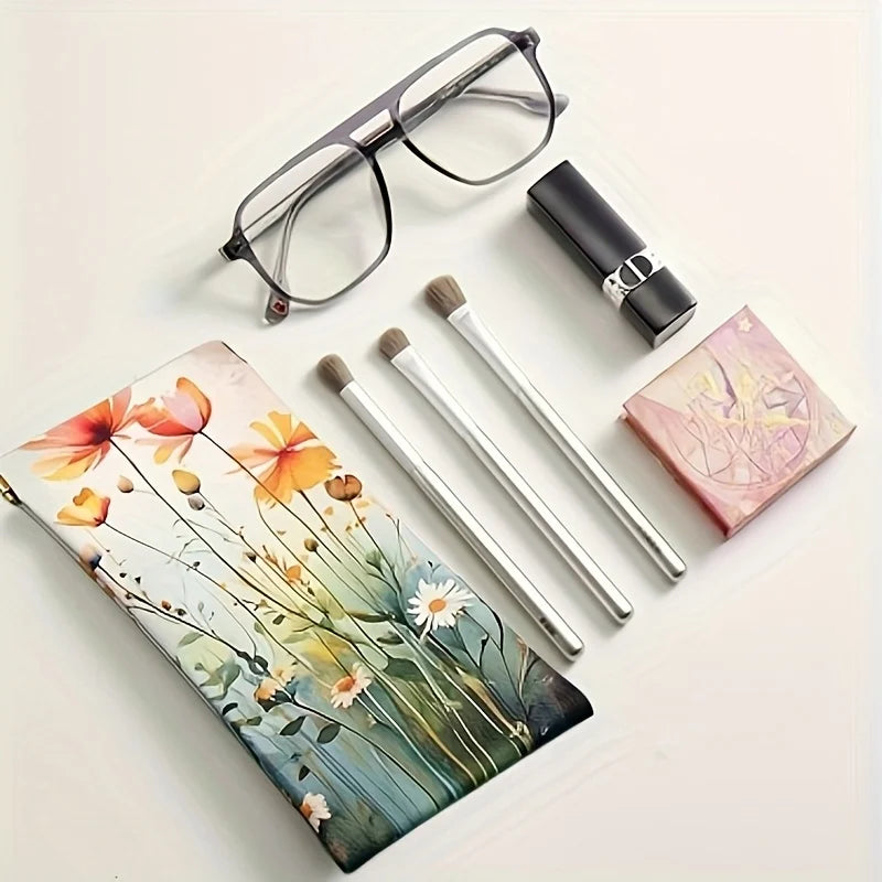 1pc Glasses Case, Faux Leather Eyeglass Pouch, Waterproof Glasses Box, Glasses Storage Bag, Travel Eyewear Accessories Oasis Select