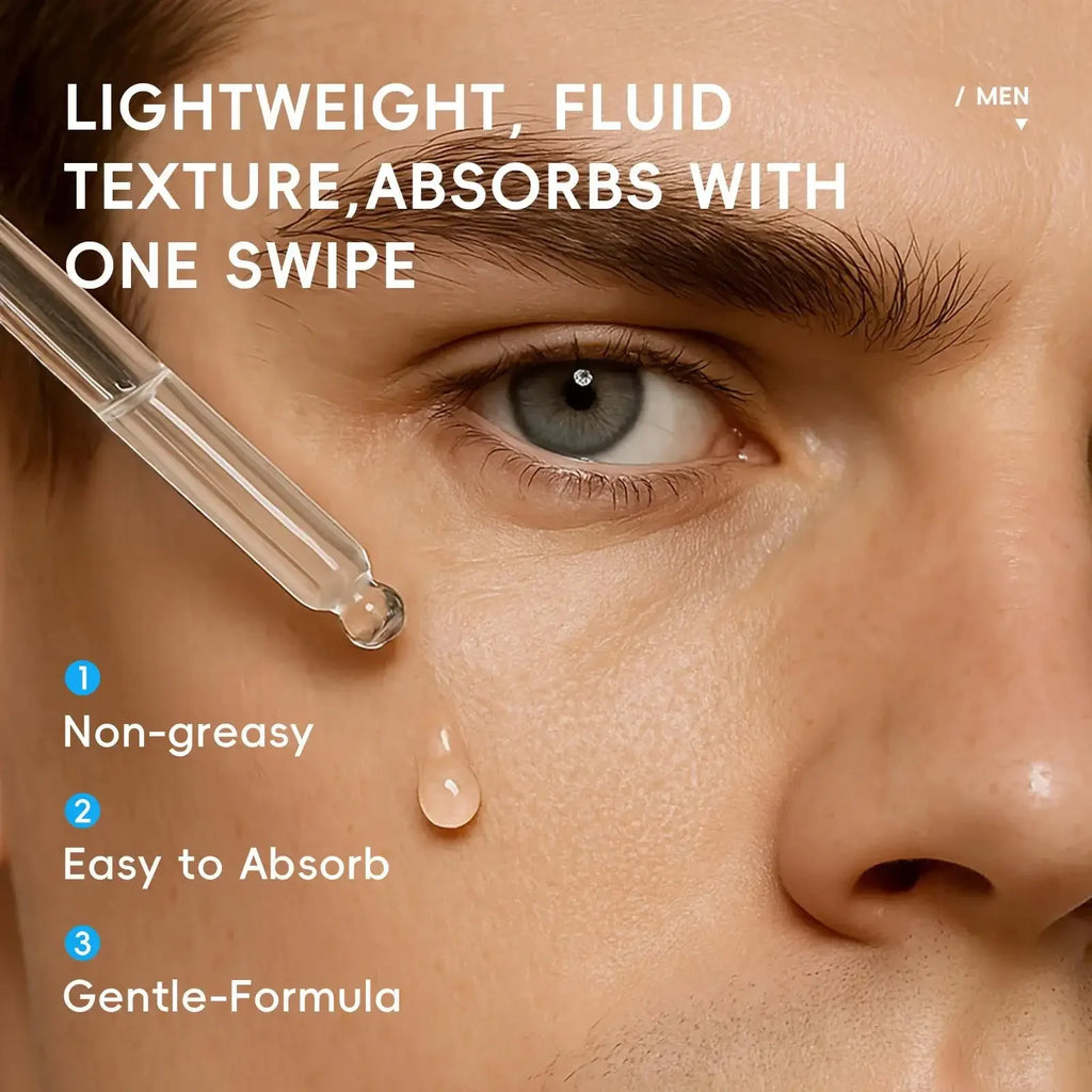 Men 30ml Hyaluronic Acid Serum Anti Aging Facial Essence Hydrating Oil Control Firming Brightens Skin Tone Daily Skincare Oasis Select