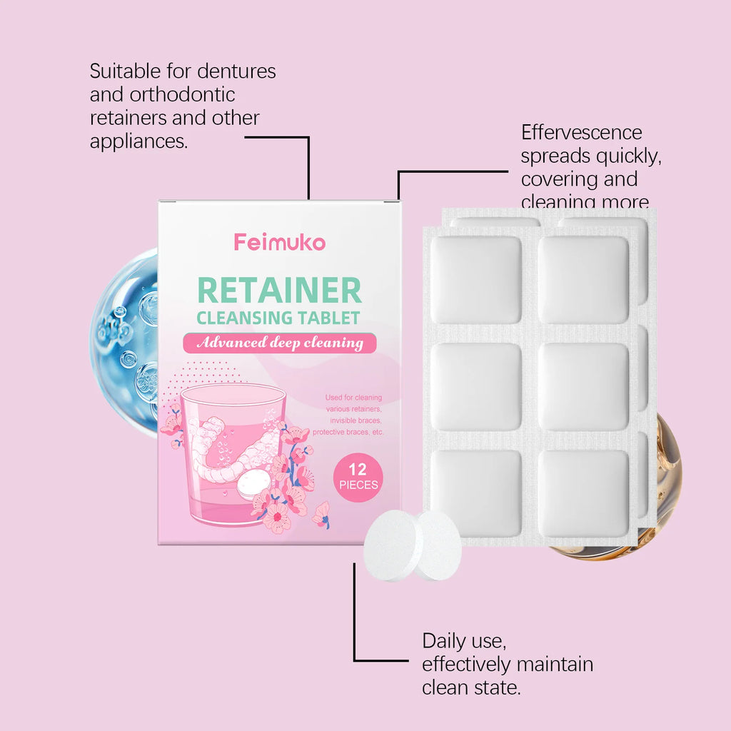 Denture Cleaning Effervescent Tablets-Deeply Clean Impurities in Denture Crevices, Keep Them Fresh,Clean and Comfortable to Wear Oasis Select