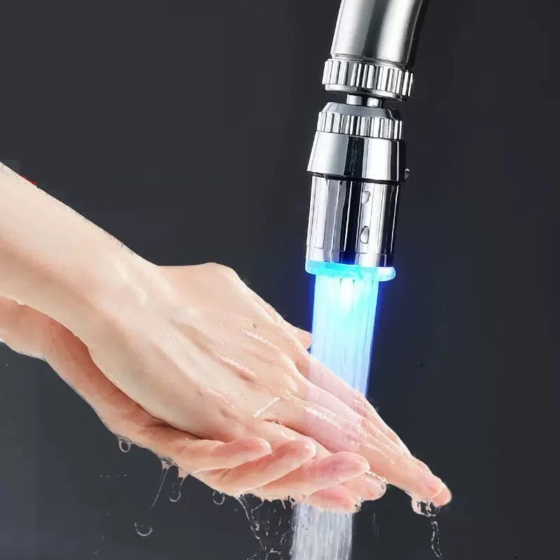 3-Color Change Automatically LED Faucet Head Glow Water Saving Stream Light Faucet Aerator Tap Nozzle for Kitchen Bathroom Oasis Select Default Title