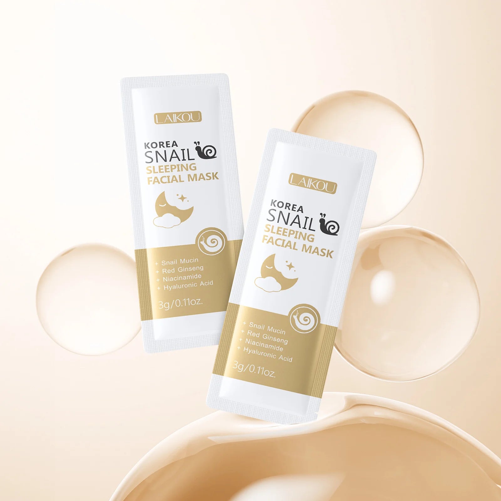 LAIKOU 7-in-1 Overnight Sleeping Face Mask Set – All Skin Types Overnight Sleeping Mask Oasis Select