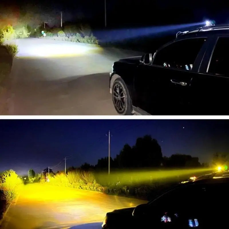 1/2PCS Motorbike LED Spotlights, Dual Color Universal Mini Driving Light for Truck & Off-road Oasis Select