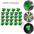 60pcs Green Plastic Greenhouse Film Clips - Heavy-Duty Windproof Garden Clips for Securing Mulch, Tarp & Plant Covers Oasis Select 60pcs 6mm
