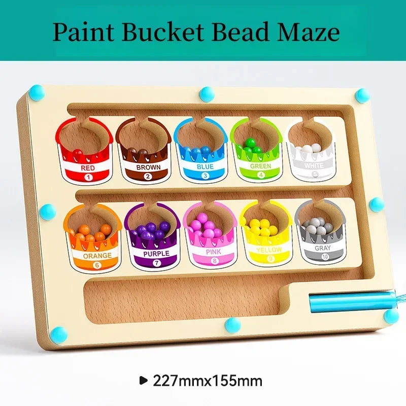 Magnetic digital bead magnetic maze toy for children's puzzle practice, attention and concentration training game for ages 2-6 Oasis Select