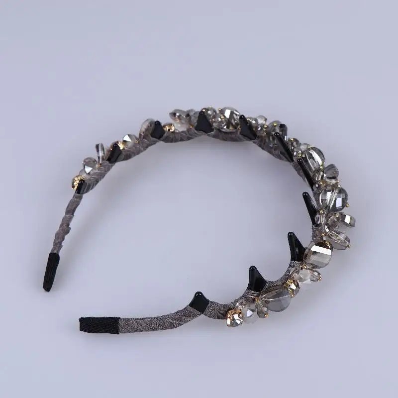 Korean Crystal Rhinestone Teeth Hair Hoop Non Slip Headband Luxury Fashion Shiny Headband For Women Hair Accessories Gifts Oasis Select A5
