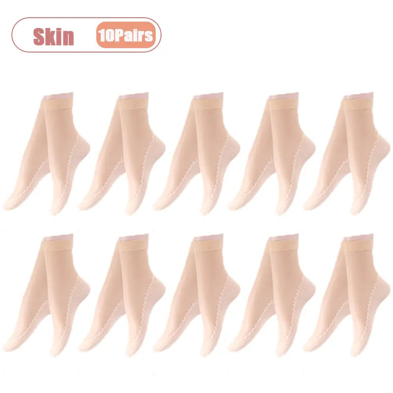 10-100Pairs Ankle Socks for Women Ultra Thin Invisible No Show Socks Summer Spring Comfort and Breathable Daily Wear Oasis Select Skin-10Pairs 10Bags