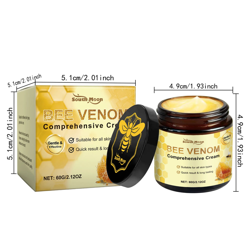 Bee Venom Skin Moisturizer Nourish Dryness Skin Anti Cellulite Firming Brightening Smoothing Body & Face Care Creams Non-Greasy Oasis Select 60g Boxed