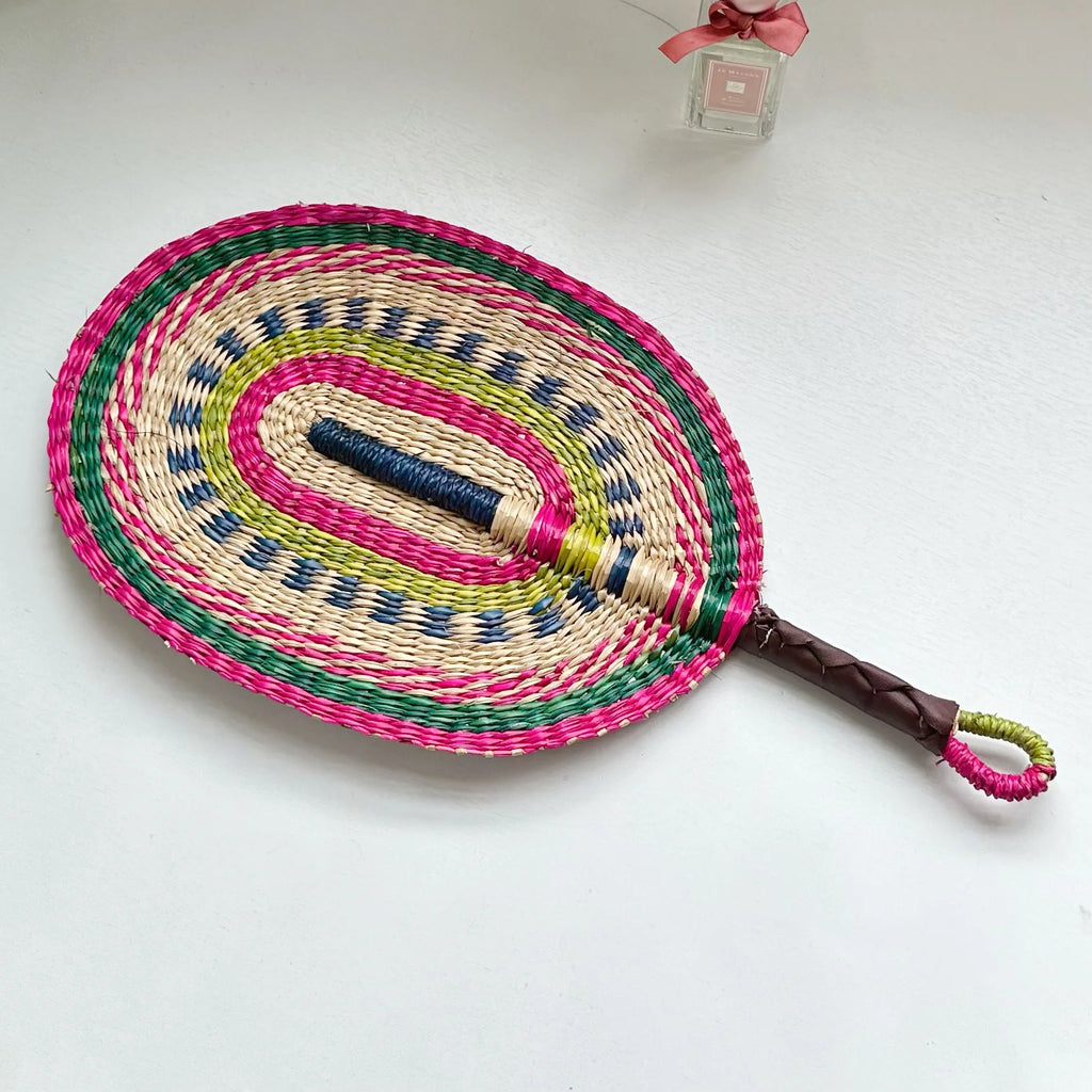 Woven Straw Fan Summer Cooling Grass Handwoven Fan Handmade Fan Nordic Hanging Decorations For Bedroom Wedding Party Home Decors Oasis Select D