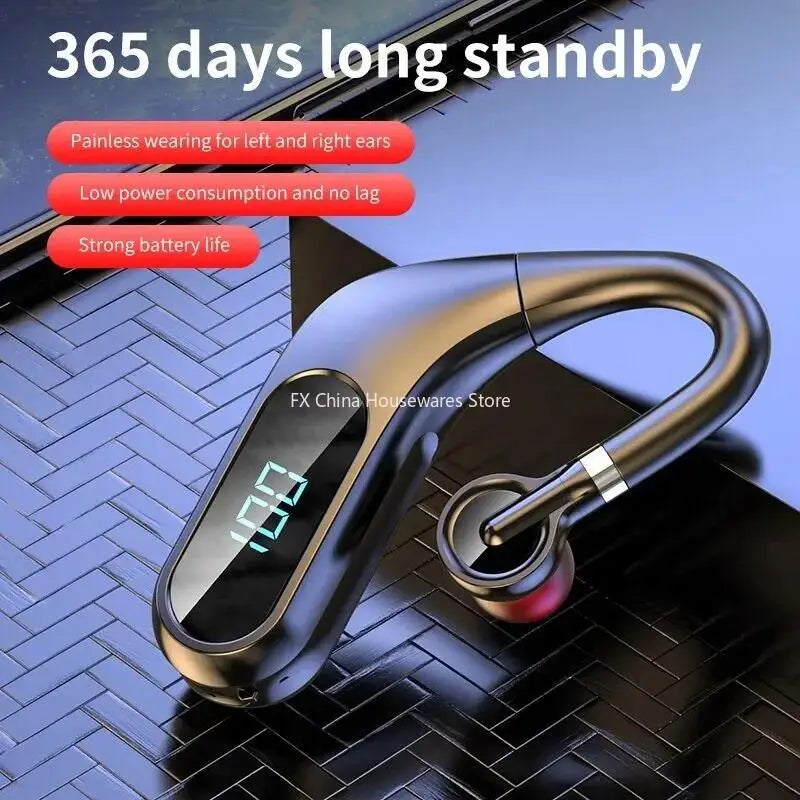 KJ10 Bluetooth Headphones with Real-time Digital Display - HD Sound Quality, Durable Endurance, Painless Sports Headphones Oasis Select