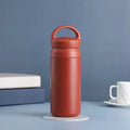 17Oz Double Wall Vacuum Insulated Water Bottle with Handle - Double Insulated Coffee Mug, Keeps Drinks Cold or Hot for Hours Oasis Select (17oz) 500ml Red
