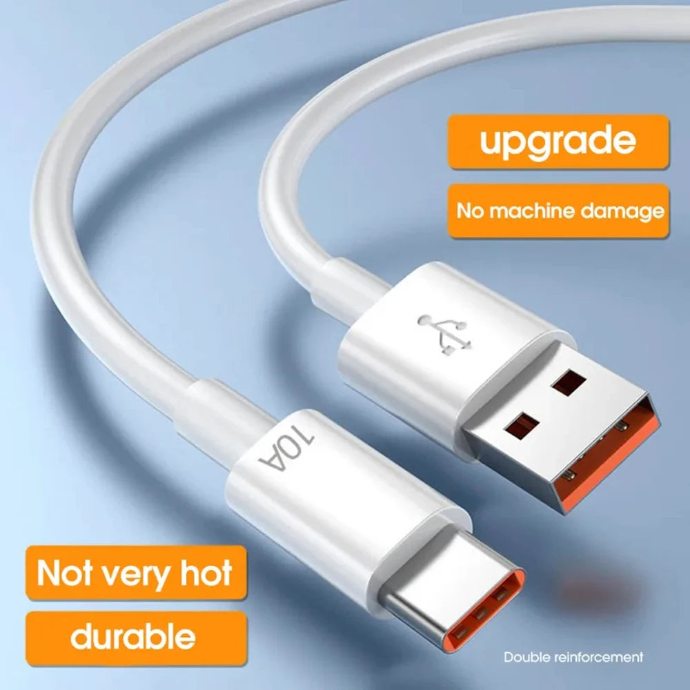 100w Fast Charging USB Type C Cable Data Sync Wire for Mobile Phones Compatible with Huawei P30 Xiaomi Realme Samsung Poco X6 Oasis Select