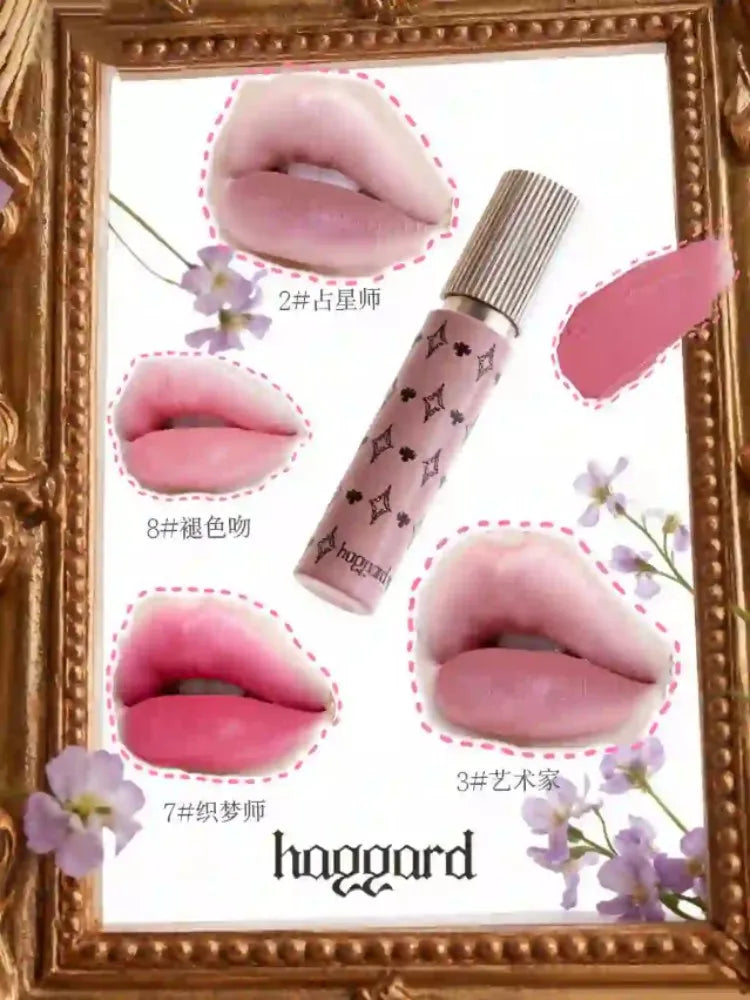 haggard Emo Monster Series Lip Powder Cream Non-Stick Cup Ultra High Color Matte Nude Soft Shimmer Lipstick Makeup Cosmetics Oasis Select