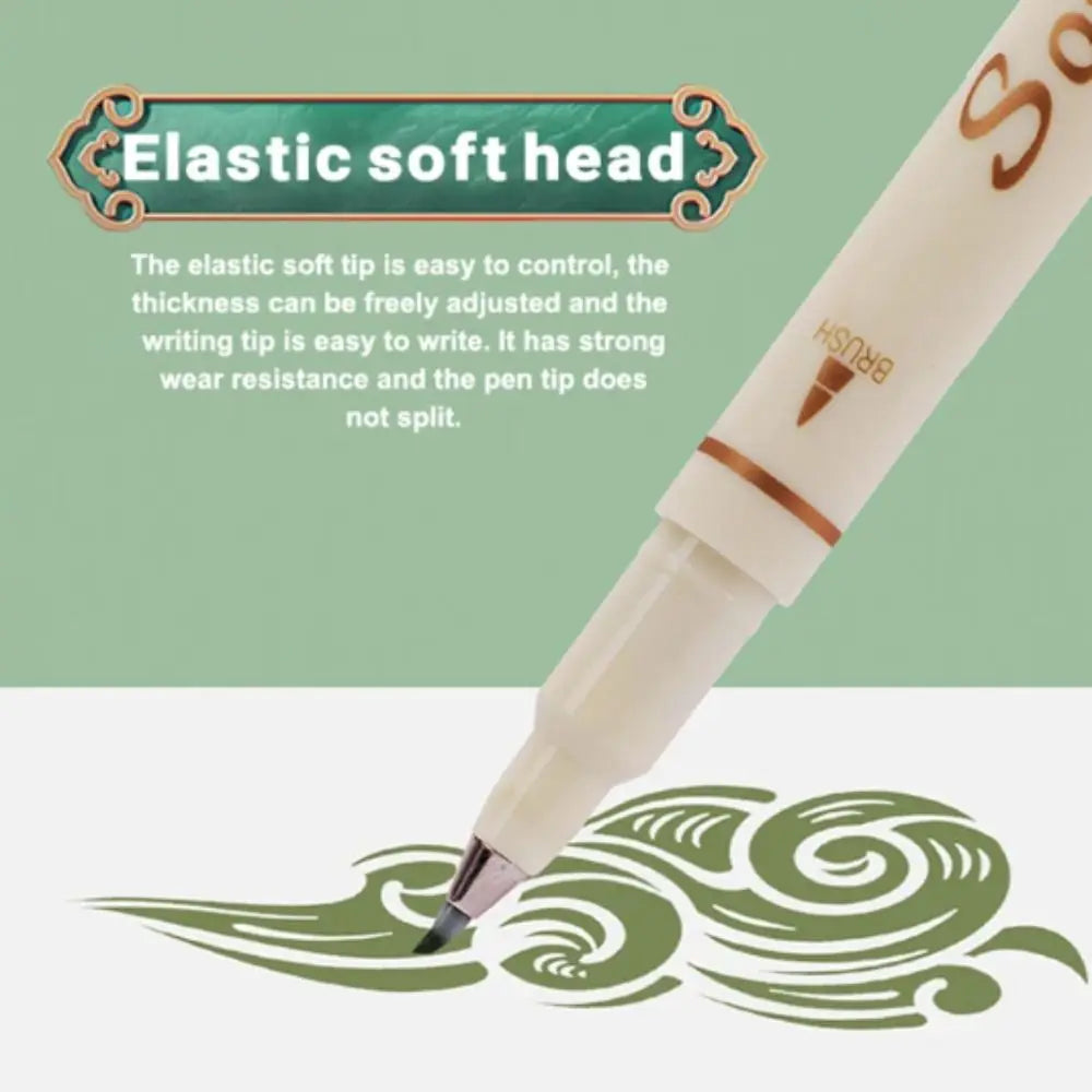 3Pcs/Set Crafts Soft Head Calligraphy Pen Soft Tip Soft Head Calligraphy Practice Pen Cute Colorful Greeting Card Pen Kids Oasis Select