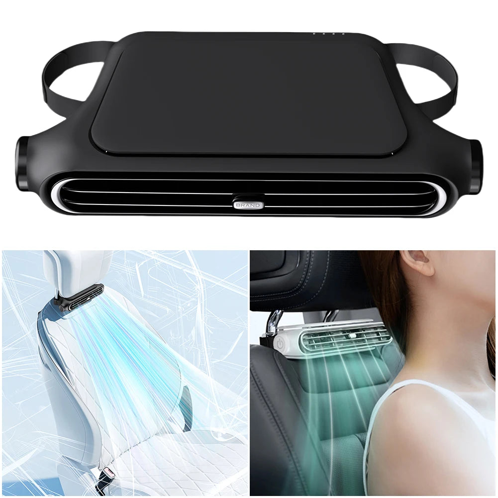 MOJOYCE 3-Speed Portable Car Seat Headrest Cooling Fan Car Seat Fan Oasis Select