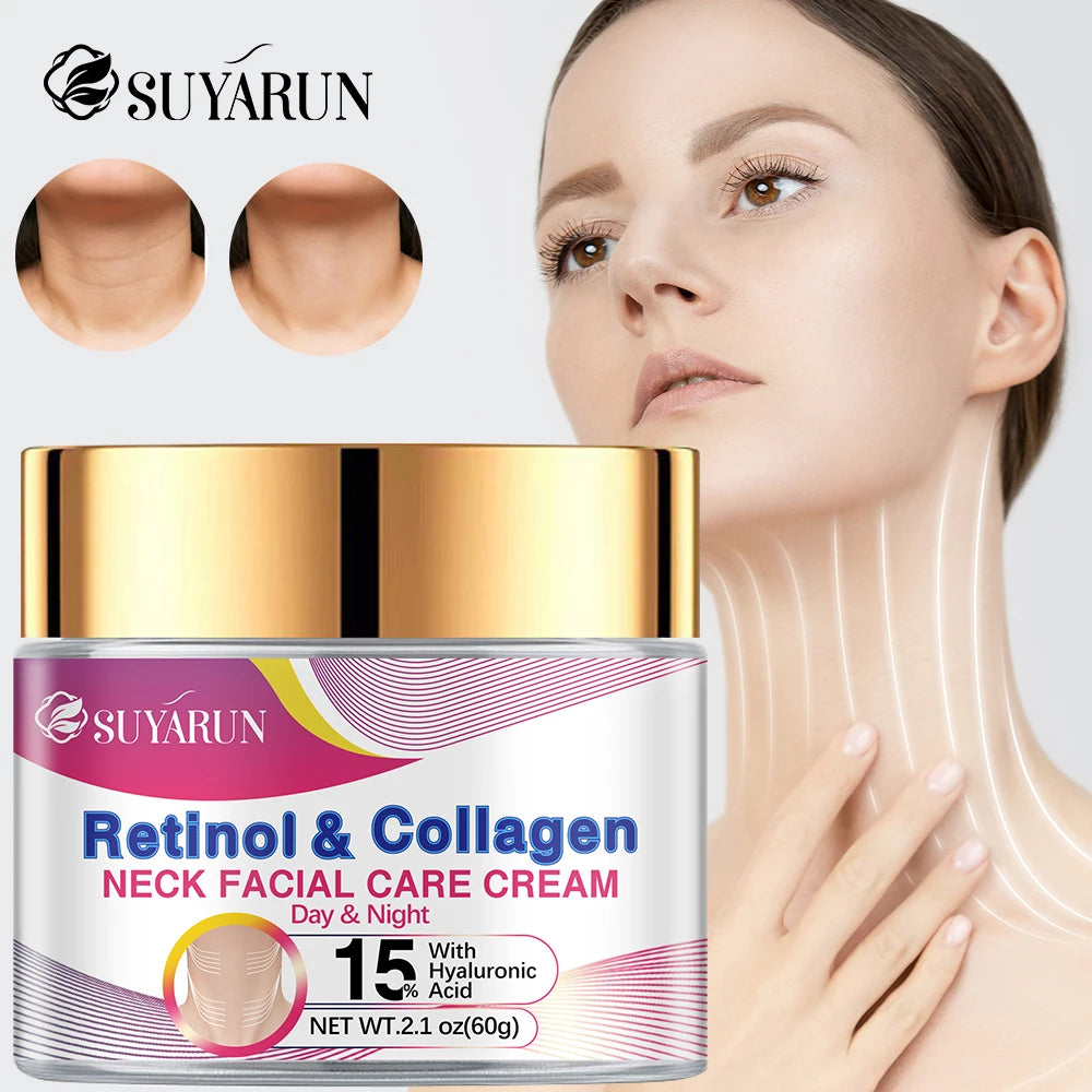 SUYARUN Pro Retinol Collagen Face & Neck Cream - Anti-Aging Firming Moisturizer in Glass Jar, Fast-Absorbing Formula. Oasis Select