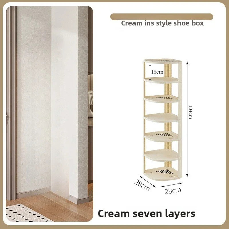 Multi-functional Shoe rack simple and narrow multi-layer shoe cabinet dormitory multi-functional stable non-shaking storage rack Oasis Select Seventh floor
