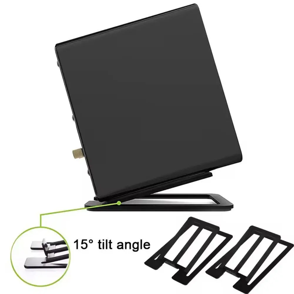 15° Tilt Desktop Speaker Stands – Universal Steel Desk Mounts