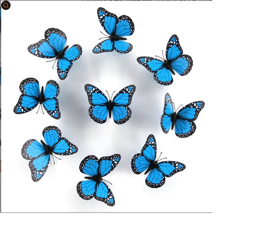 10pcs 3D Monarch Butterfly Wall Stickers – Home & Party Decor
