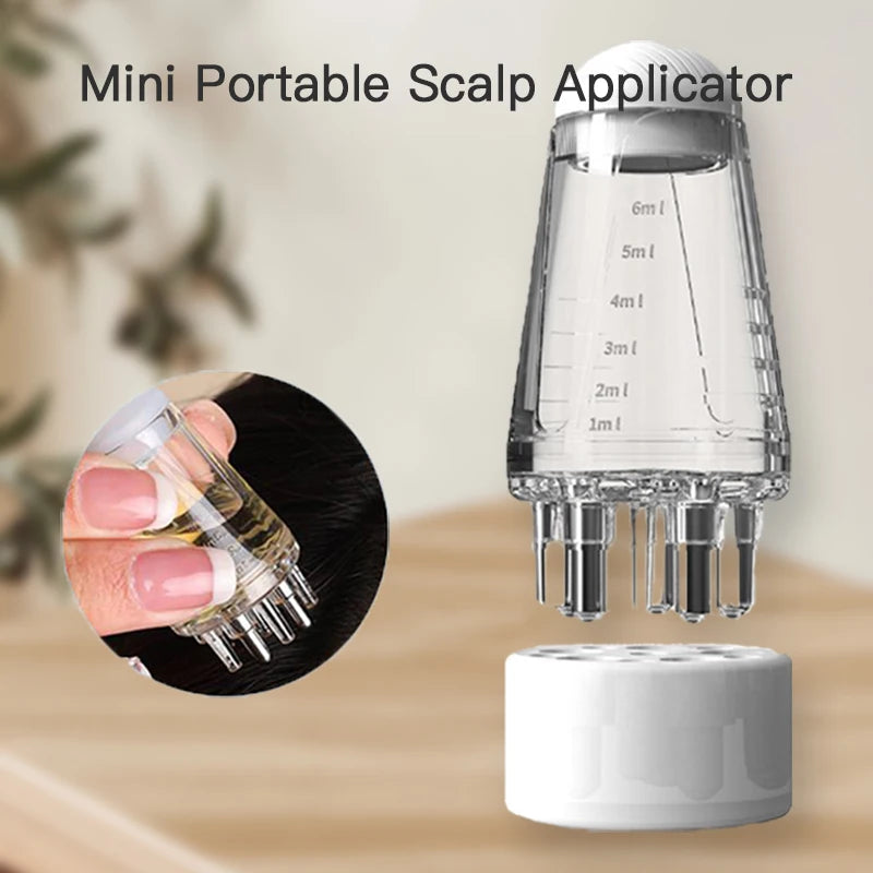 Scalp Applicator Hair Regrowth & Styling Solution Guide Comb Hexagon Head Oil Roller Ball Massage Comb Massage Relaxation Tools Oasis Select