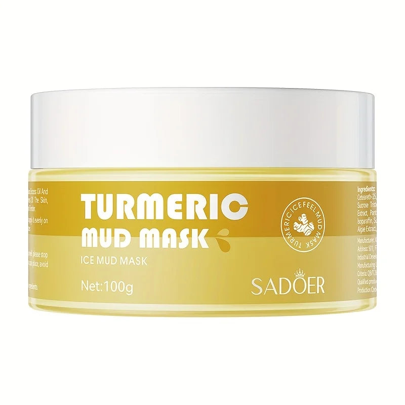 SADOER Turmeric & Ginger Mud Mask – Moisturizing Face Mask Mud Face Mask Oasis Select YELLOW 100g