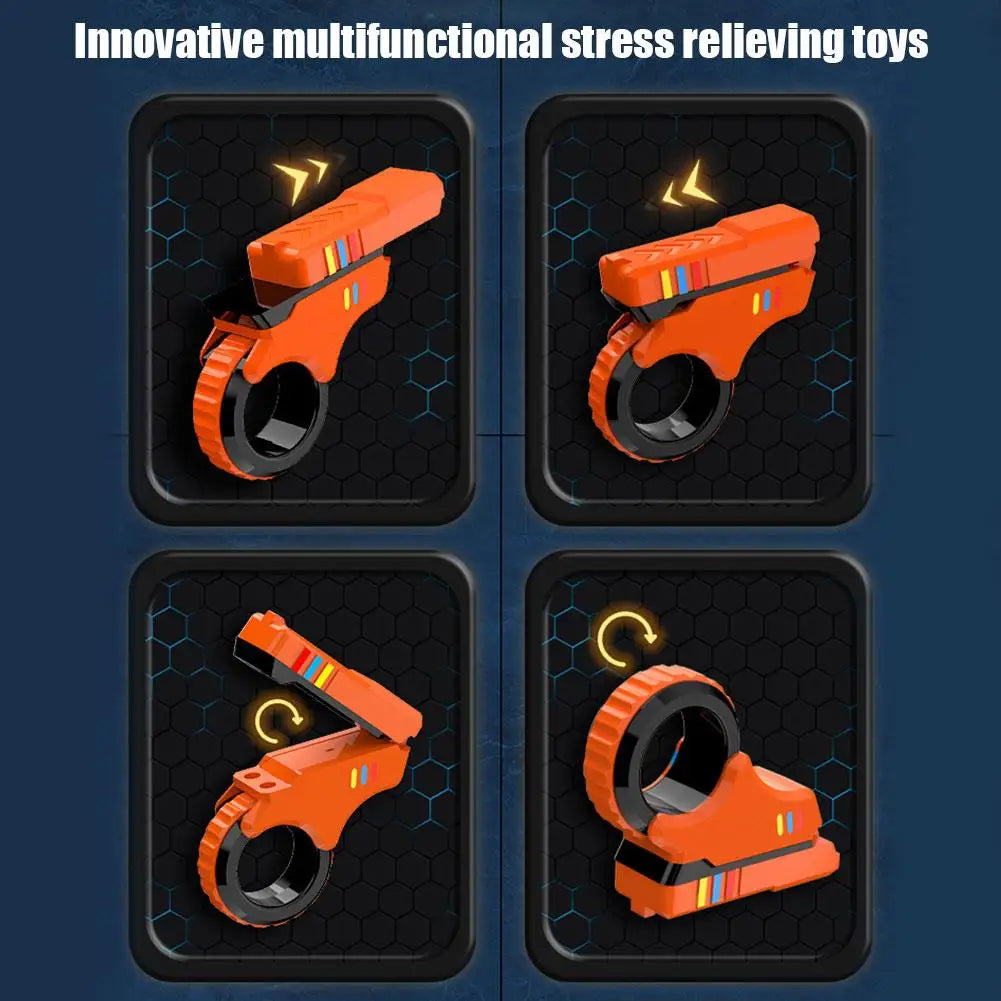 Rotary Finger Sliders Fidget Toy Office Pressure Relief Slider Ratchet Finger Fidget 3D Printed Fidegt ToysFingertip Textured Oasis Select