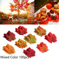 Artificial Autumn Maple Leaves 100/200pcs – Fall Wedding Decor Artificial Decorative Leaves Oasis Select 100pcs