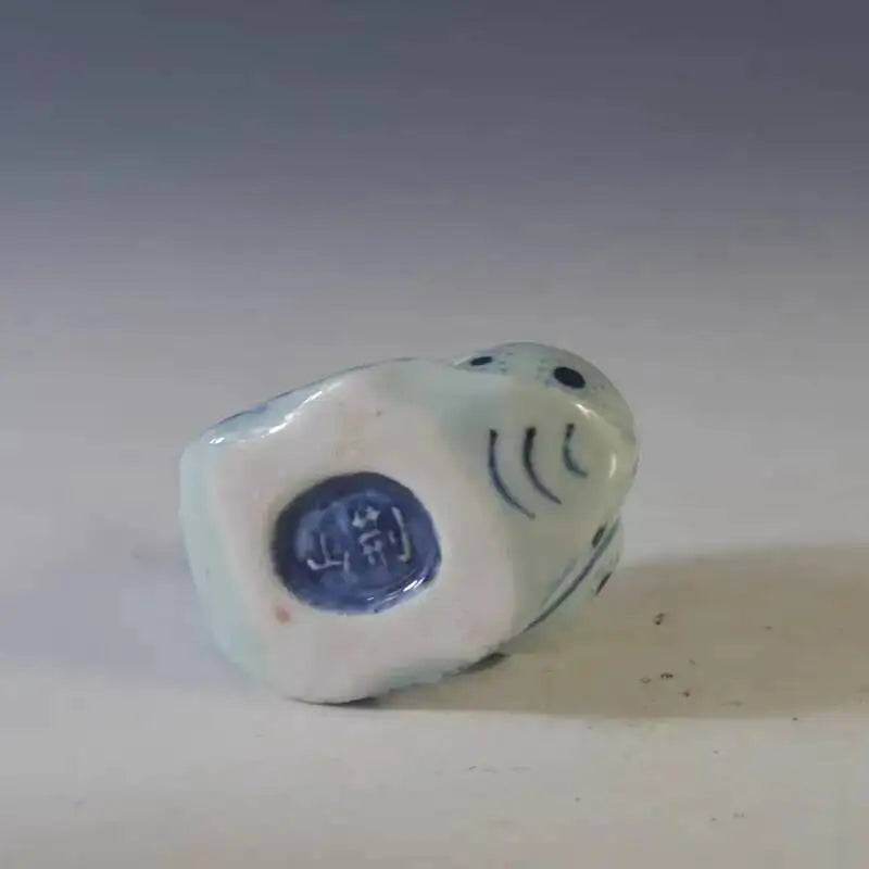 Antique Porcelain Republic Of China Style, Blue And White Tea Pet Desk Ornament Oasis Select