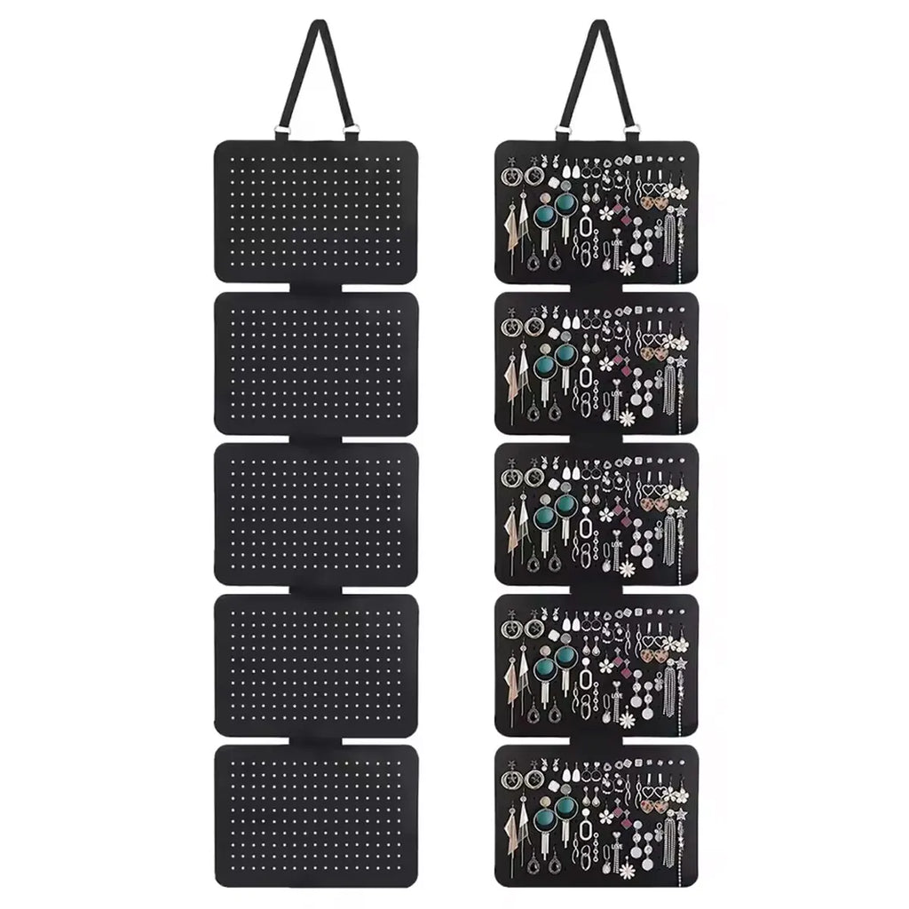 1pc,5-layer jewelry storage hanging bag, made of felt material, earrings, brooches, badge display rack, large capacity Oasis Select