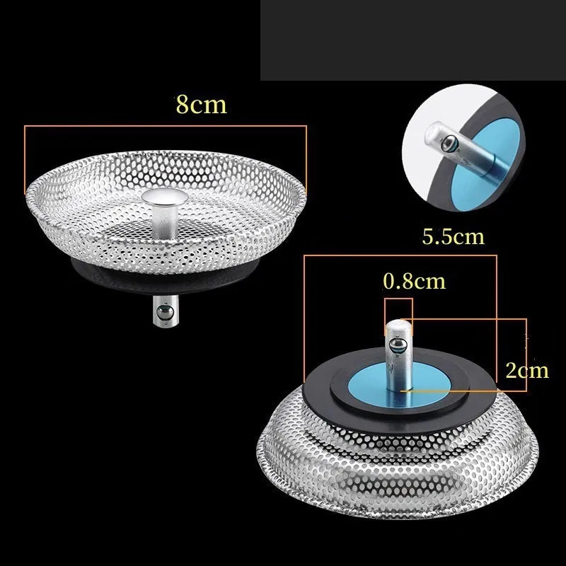 Waste Plug Sink Strainer Stainless Steel Basin Drain Filter Shower Floor Sewer Mesh Hair Catcher Kitchen Bathroom Accessories Oasis Select A