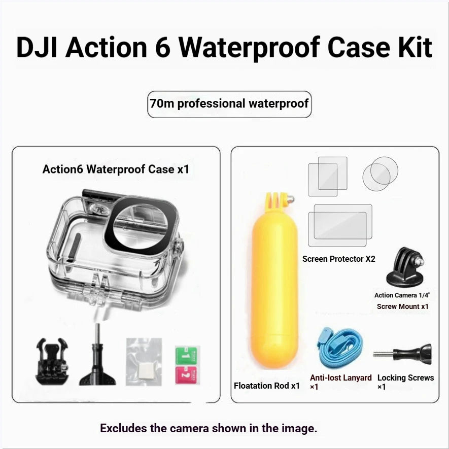 70M Waterproof Housing Case for DJI OSMO Action 6 – Dive Shell