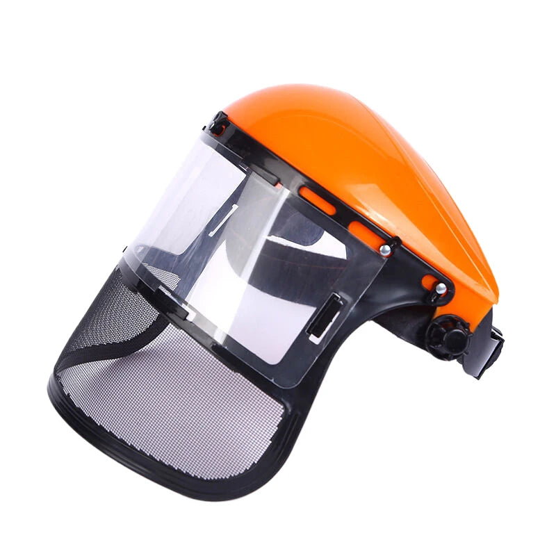 Safety Head-Mounted PVC Protective Mask Anti Splashing Grass Anti Dust Mask For Cutting Hat Avoid Face Screen Protection Mask Oasis Select MR-01