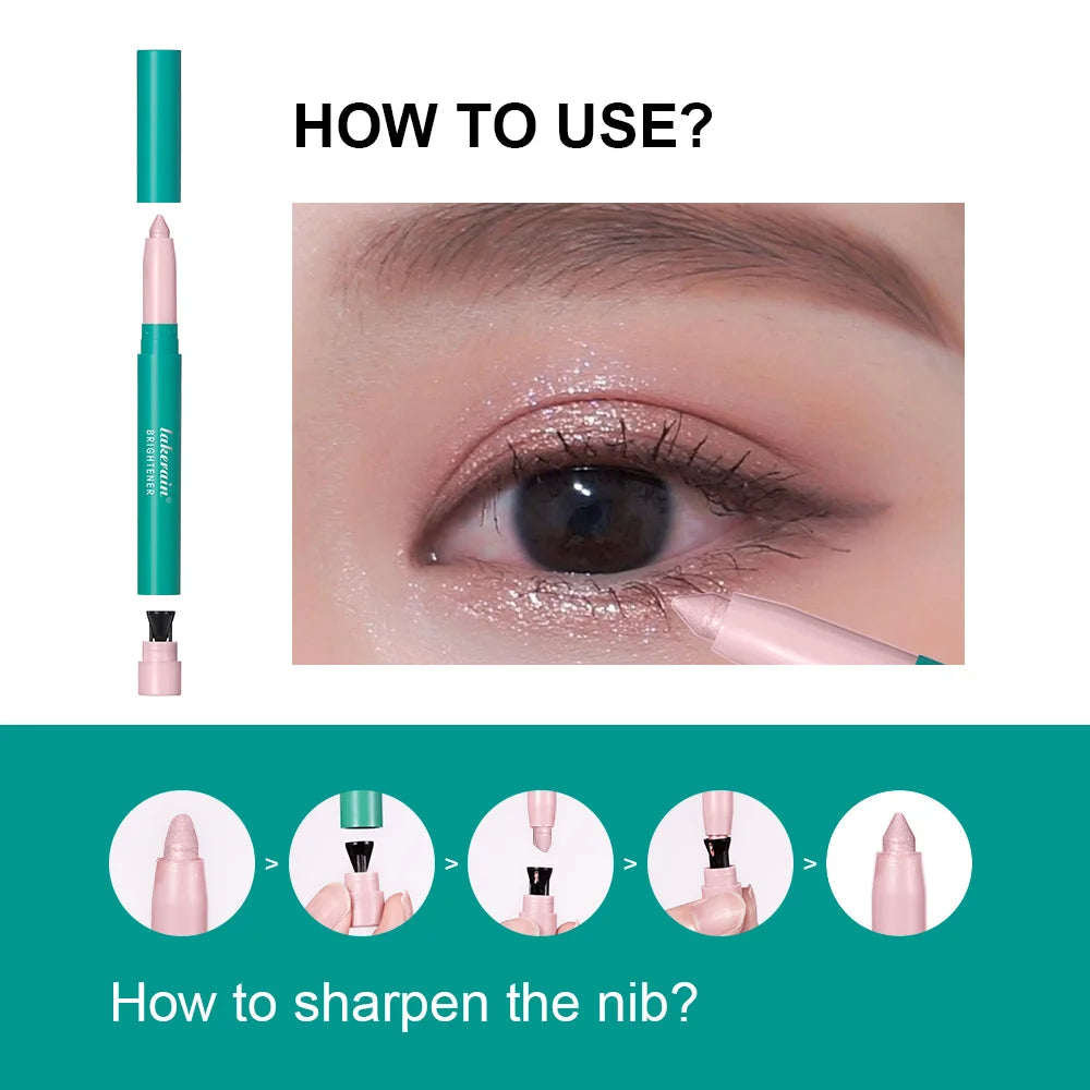 Eyeshadow Stick Brilliant Eye Brightener Waterproof Long-lasting Shining Creamy and Soft Texture Easy to Apply and Blend Makeup Oasis Select