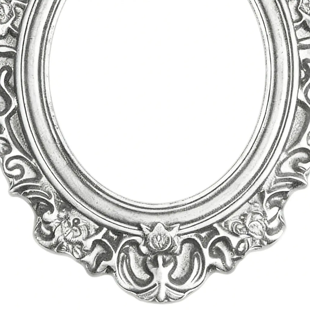 5pcs Retro silver Miniature Photo Frames Baroque Resin Mini Photo Frame Accessory Mini House European Vintage Frame Decoration Oasis Select