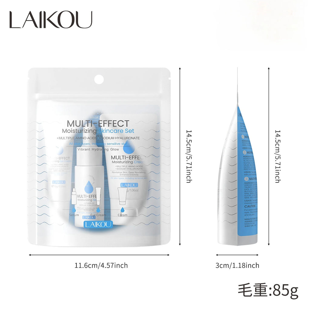 Lecoo 3-Piece Hydrating Skincare Set – Serum, Eye & Face Cream