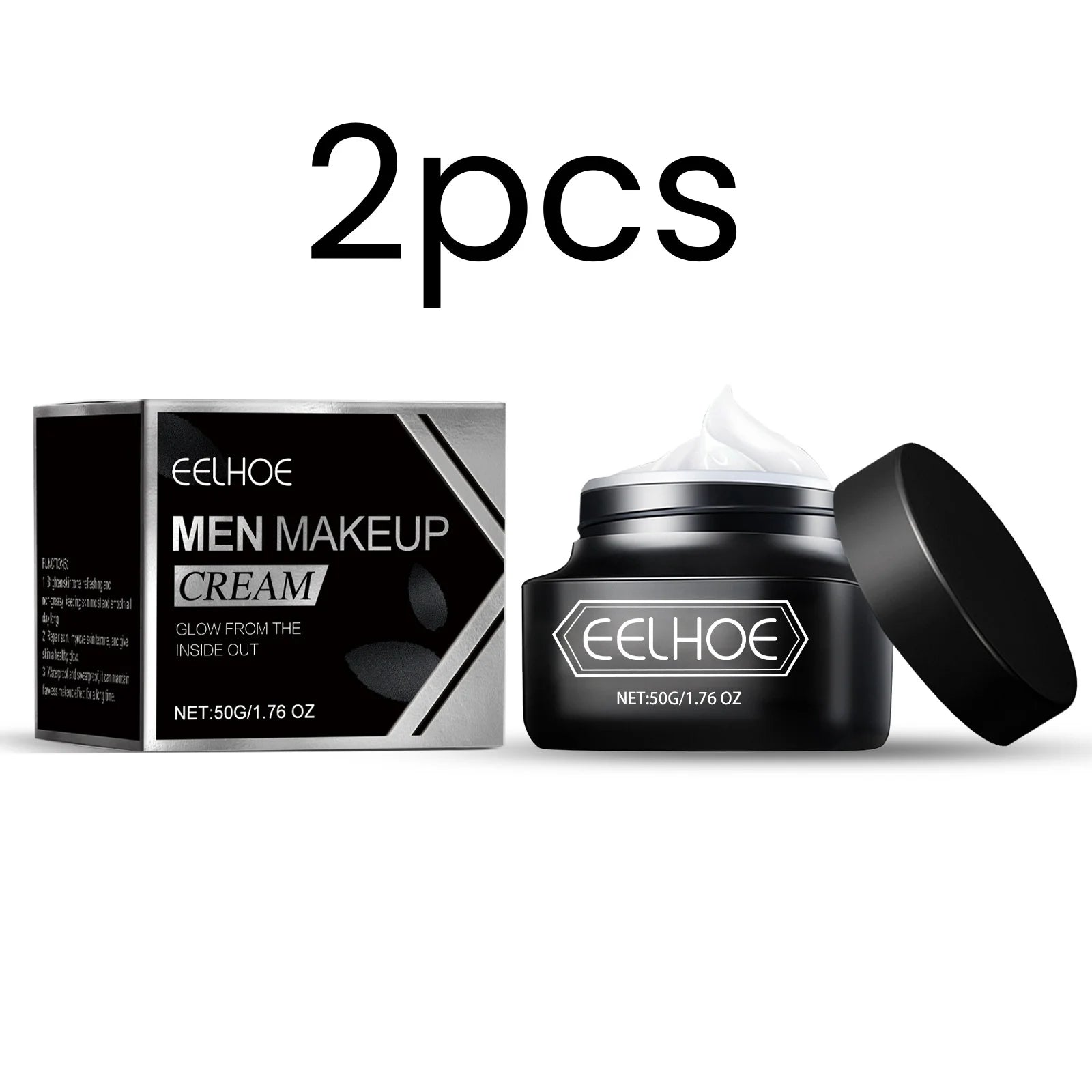 EELHOE Mens Tone up Cream Brightening Face Even Skin Tone Oil Control Non Greasy Natural Finish Lightweight Mens Makeup Cream Oasis Select 2pcs