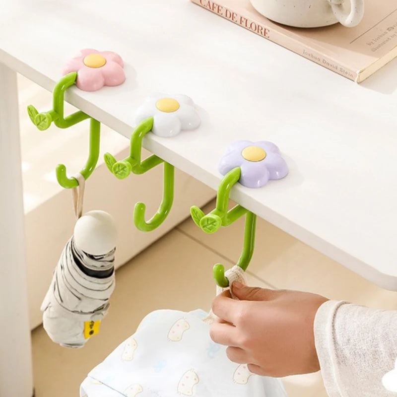1pcs Detachable Desk Edge Bag Hook Practical Punch-free Hanging Bracket Student Daily Office Bag Organizer Oasis Select