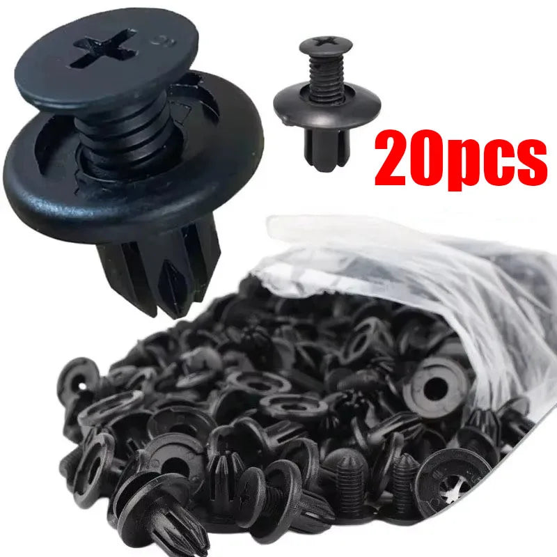 20/40/60/80/120Pcs Universal Car Buckle Set Fastener Rivet Clamping Fastener Buckle Car Accessory Abs Material Fixed Screw Oasis Select 20pcs
