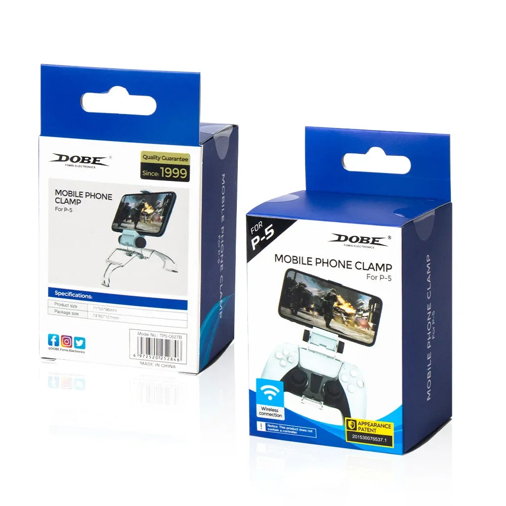 PS5 DualSense Phone Clip Mount | 180° Angle Adjustment Holder