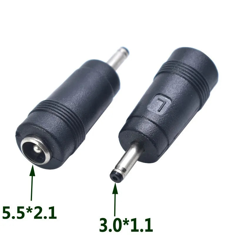 2PCS 5.5 x 2.1 mm Adapter Female Socket to DC 4.0 x 1.7mm 3.5 x 1.35mm jack Power Connector Laptop Converter Adapter Plug Oasis Select