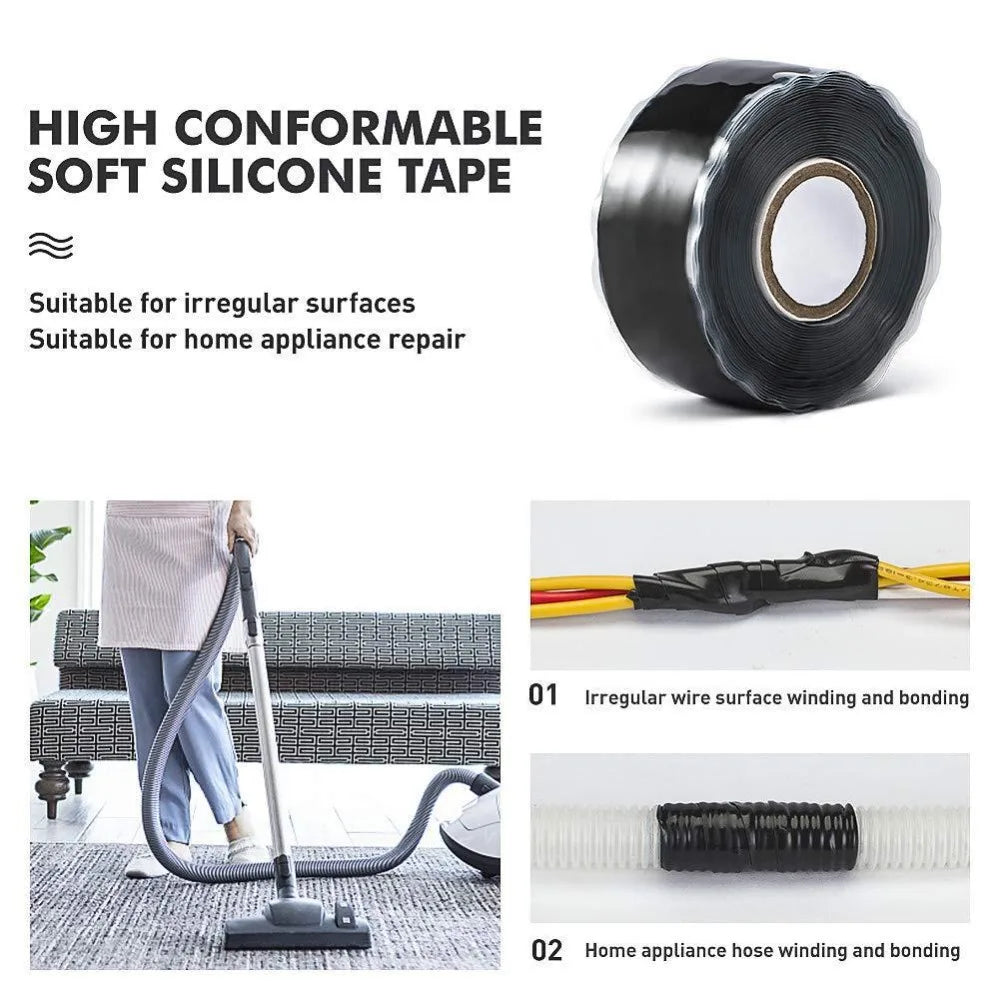Super Strong Waterproof Water Pipe Repair Tapes Insulating Self Fusing Pipeline Seal Tape Stop Leaks Multifunction Oasis Select