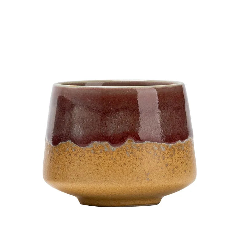 1pcs Coarse Ceramic Espresso Cup Creative Ceramic Water Cup Kiln Transformed Mug Light Luxury Retro High Aesthetic Value Oasis Select