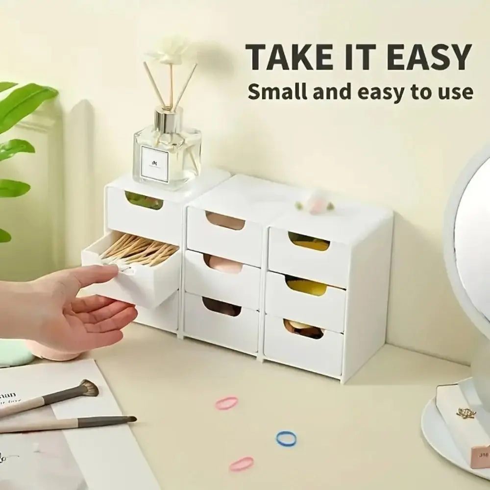 3-Tier Drawer Desktop Organizer for Jewelry & Cosmetics