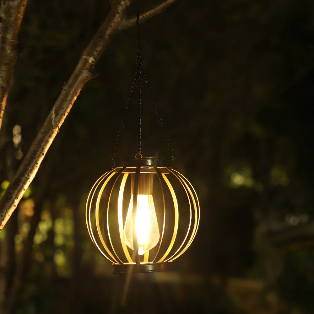 Solar Ironwork Lamps, Vintage Chandeliers, Outdoor Courtyard Decorations, and Hollow Lamps Are Extremely Bright Oasis Select round
